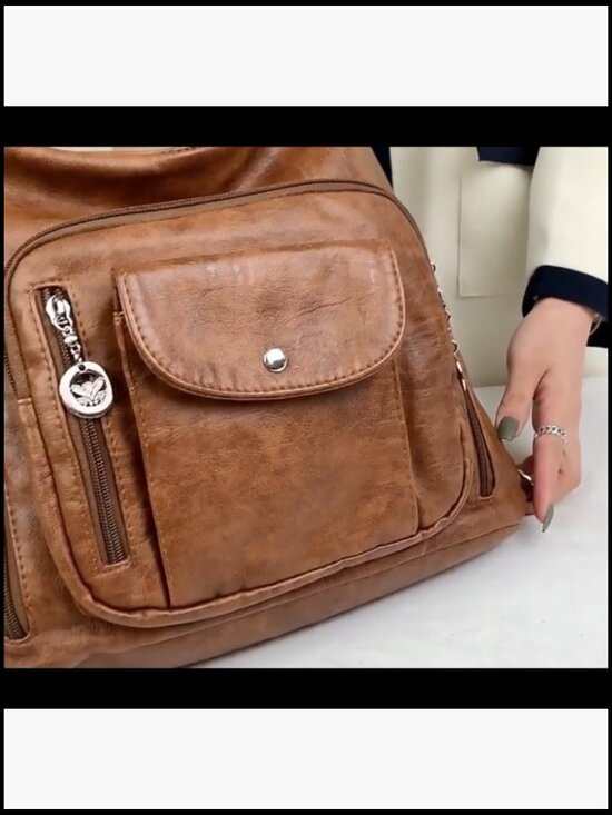 Convertible Backpack Purse Women PU Leather Hobo Tote Satchel Shoulder Bag main image 2